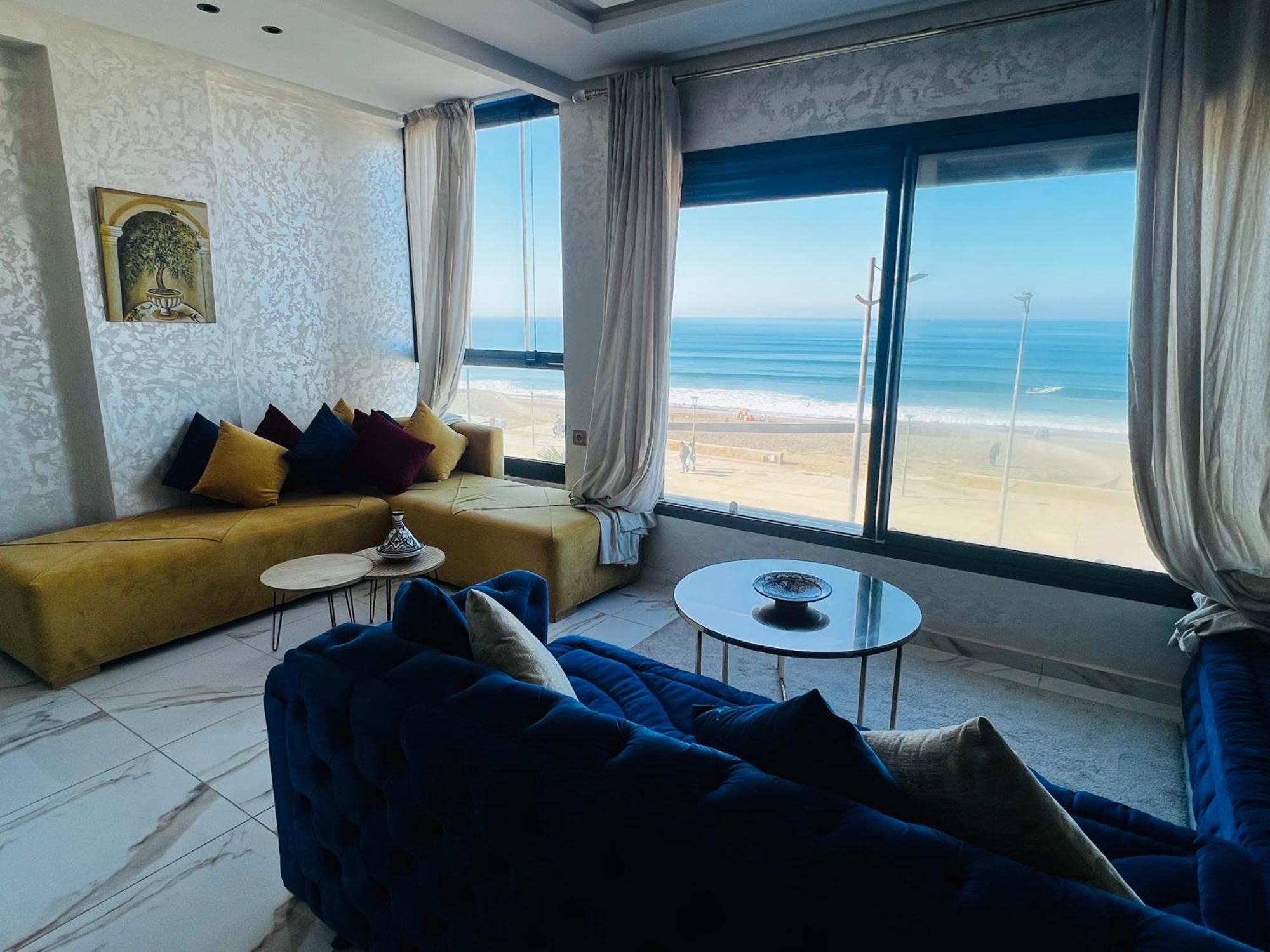 Golden Beach Elegance Sea View & Serenity Kenitra Luaran gambar